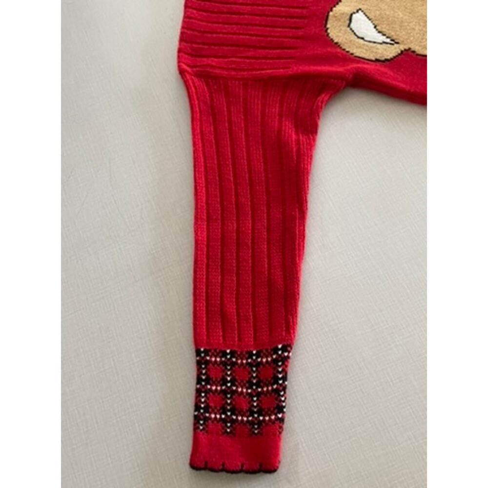Arielle Sz S Vintage Teddy Bear Sweater Red Holiday Christmas Ugly 90's Kidcore - Picture 7 of 12